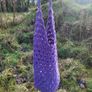 Handmade cotton crochet tote bag - lilac violet, shopping bag, woven shopper bag Image 3