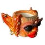 Unique Handmade Creepy Fairy Flower Pot Clay Brand New Image 4