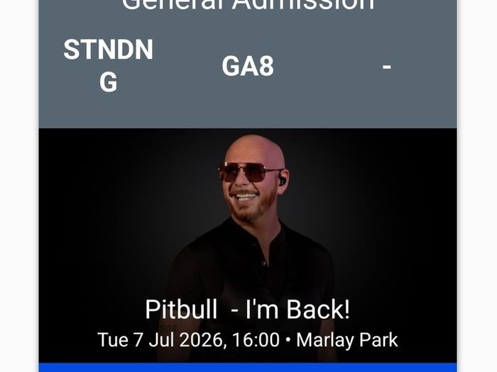 Pitbull ticket