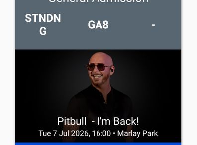 Pitbull ticket