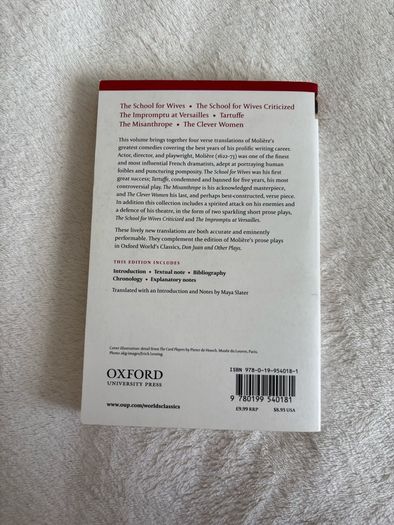 Moliere Plays Book
