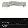 Ikea Landskrona sofa armchair and footstool Image 2