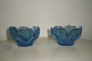 Blue Thick Candle Holders - Decor