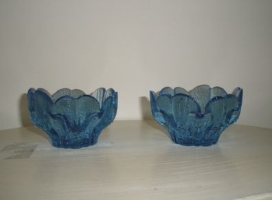 Blue Thick Candle Holders - Decor