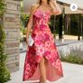 Chi Chi London Pink Strapless Dress Image 3