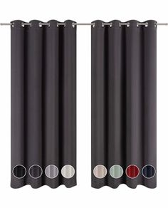 Blackout Curtains - Set of 2 Eyelet Curtains - Easy Installation, Maximum Protection, Black Out for Bed and Living Room Multiple Sizes/Colours