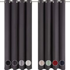 Blackout Curtains - Set of 2 Eyelet Curtains - Easy Installation, Maximum Protection, Black Out for Bed and Living Room Multiple Sizes/Colours