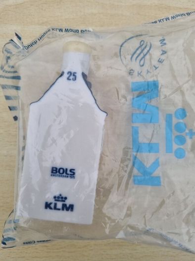 A miniature of a Dutch house from the KLM Delft Blue Houses series