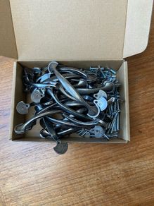 Brushed chrome door handles