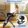 Exercise Bike 5 IN 1 Indoor Workout Bike,16-Level Magnetic Resistance Folding Stationary Exercise Bike, 350LBS Capacity and Comfortable Seat Cushion Image 6