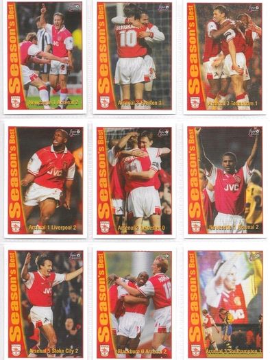 Arsenal full set 1997-98 Futera Football Cards