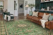 200x300cm Machine Washable Non Slip Vintage Traditional Large for Bedroom Dining Room Office, Stain Resistant Thin Printed Gold Carpet for Indoor Home Decor