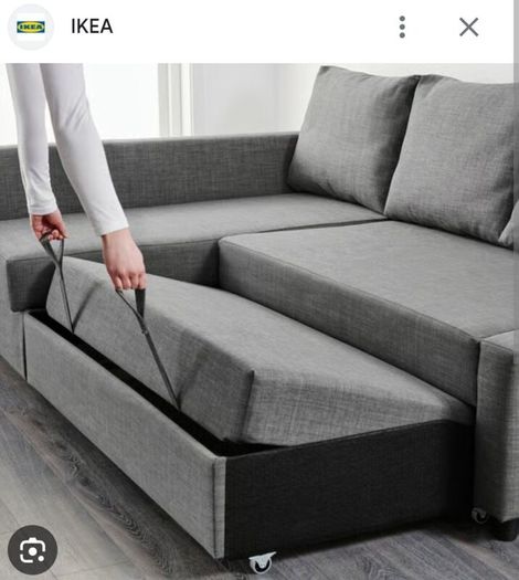 IKEA corner couch. Converts to double bed