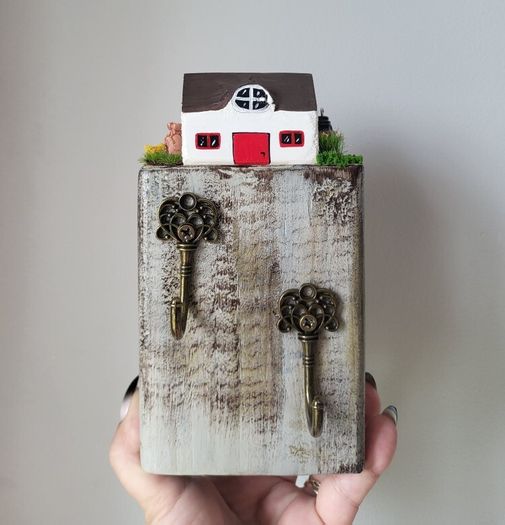 Handcrafted wooden key holder