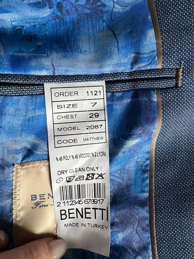 Boys Benetti suit communion / wedding / page boy