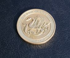 Australia The Perth Mint Est. 1899 Swan Token 32mm 14.4g Gold Plated