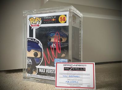 F1 Champion Max Verstappen Signed Funko Pop
