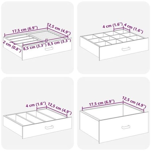 Jewellery Box 5-Layer with Mirror Lockable White