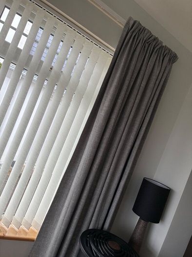 2 pairs of grey curtains 90 x 90