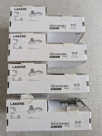 Genuine IKEA LAKENE LED Recessed Spotlights - 4 New & Unused Lights - Discontinued Model