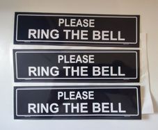 "Please ring the bell" stickers - bundle of 3