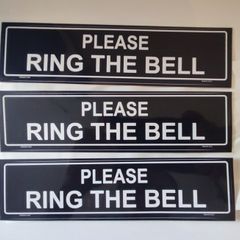 "Please ring the bell" stickers - bundle of 3