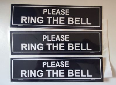 "Please ring the bell" stickers - bundle of 3