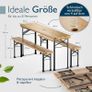 Wooden Picnic Table with 2 Benches Foldable Garden & Outdoor Set Image 2
