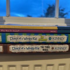 Diary of a Wimpy Kid and Who Was Steve Jobs Dr Seuss books