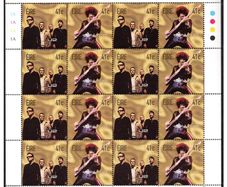 2002 Ireland Irish Rock Legends 41c U2 & Phil Lynott  Commemorative Stamps Sheetlet 1A1A1A1A Mint Never Hinged (MNH)