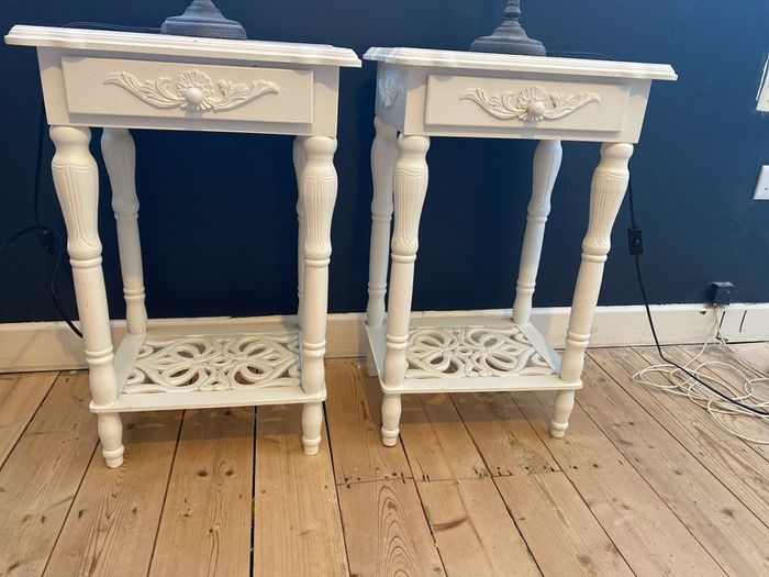 Bedside table locker unit in French ornate style x 2