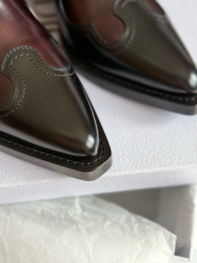 NEW Christian Dior West Boot Black/Burgundy Leather