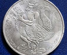 1976 Germany Silver 5 Mark 300th Anniversary - Death of Hans Jakob Christoffel von Grimmelshausen