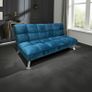 Blue velvet Folding 3Seater Sofa - Carlux Image 2