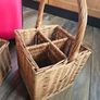 Vintage Wine baskets and wine rack and large hardshell  suitcase Image 4