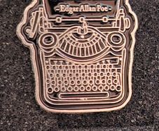 Edgar Allan poe , pin back badge.