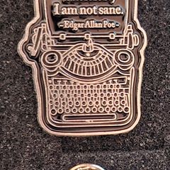 Edgar Allan poe , pin back badge.