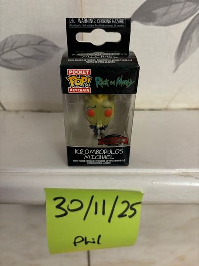 Morty with Shrunken Rick Funko & free keychain