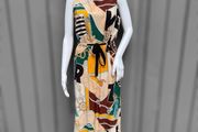 New Primark Vintage Style Nautical Chain Print Midi Dress