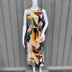 New Primark Vintage Style Nautical Chain Print Midi Dress