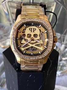 Philipp Plein SKELETON SPECTRE Men's Automatic Watch, Gold