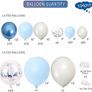 Blue Balloons Garland Arch Kit - 104Pcs Blue White Silver Balloon Arch Kit with Confetti Balloons for Boys Birthday Party, Baby Shower, Wedding, Christening, Graduation, Communion Decorations For Boys Image 7