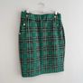 New Emerald Green Plaid Pencil Skirt Image 2