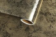 Gold Metallic Peel and Stick Wallpaper 30cmx300cm Rustic Textured Metallic Contact Paper Waterproof Self Adhesive Wallpaper Vintage Vinyl Wrap for Kitchen Cupboard Liners