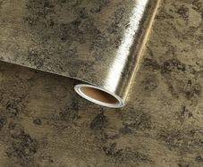 Gold Metallic Peel and Stick Wallpaper 30cmx300cm Rustic Textured Metallic Contact Paper Waterproof Self Adhesive Wallpaper Vintage Vinyl Wrap for Kitchen Cupboard Liners