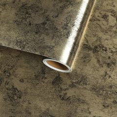 Gold Metallic Peel and Stick Wallpaper 30cmx300cm Rustic Textured Metallic Contact Paper Waterproof Self Adhesive Wallpaper Vintage Vinyl Wrap for Kitchen Cupboard Liners