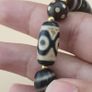 Vintage Himalayan Tibetan Dzi Agate Beads 2-Eyes Bracelet with Dotted Quartz Image 10