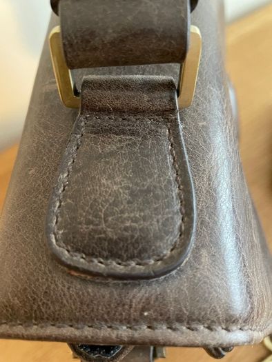 Handmade Brown Leather Cross-Body Bag