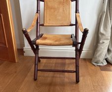 Inca Folding Teak/Leather Chair