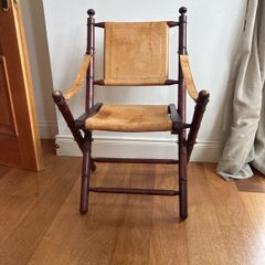 Inca Folding Teak/Leather Chair